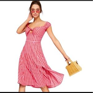 Gianni Bini Midi dress red and pink SZ XL